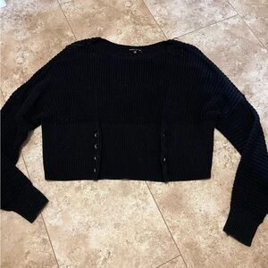 Pac Sun Kendall and Kylie black cropped sweater